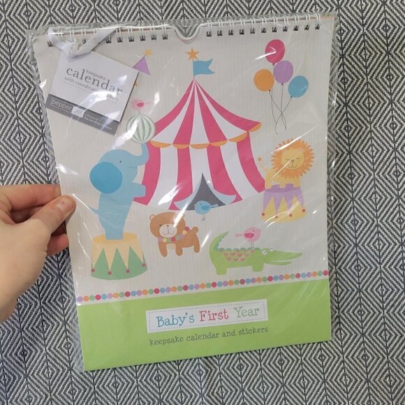 Pepper Pot Baby's First Year Calendar, Circus Pals - Picture 1 of 12
